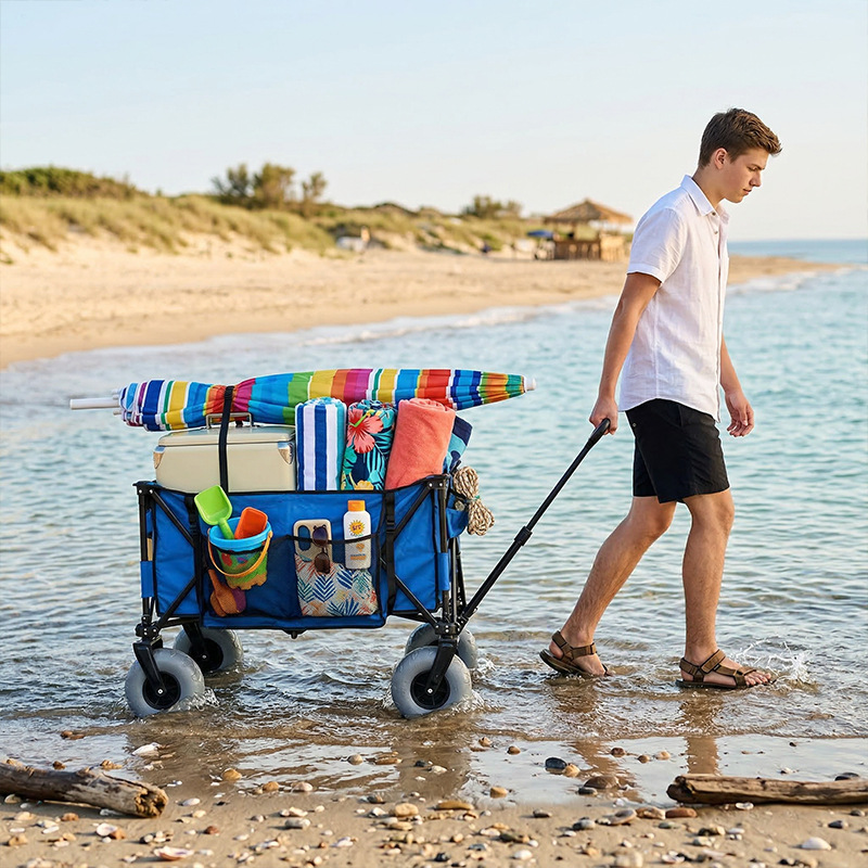 Foldable Metal Beach Wagon Qui - Outdoor Camping Set 评论和价格