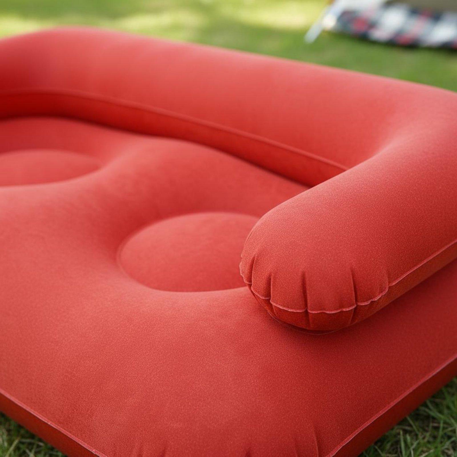 Flocked Inflatable Sofa PVC Fl - Outdoor Camping Couch 评论和价格