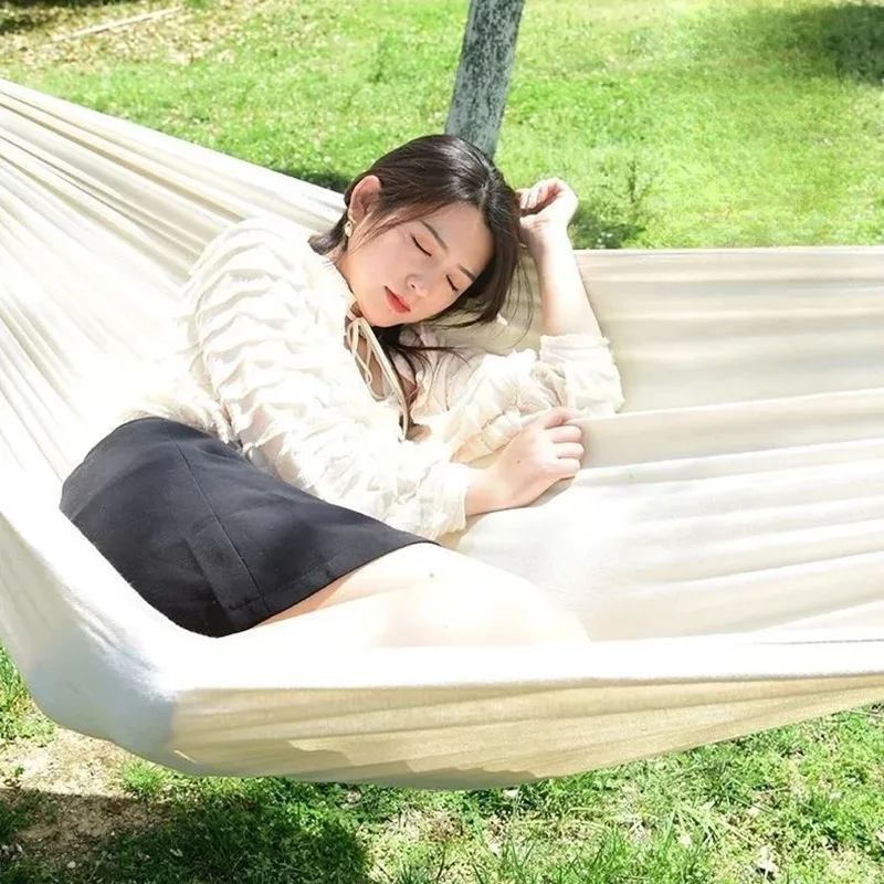 Canvas No Wooden Stick Hammock - Outdoor Indoor Camping 评论和价格
