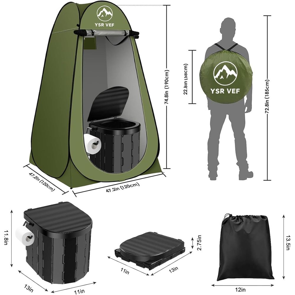 Portable Toilet Kit, Camping T - Camping Tent 评论和价格