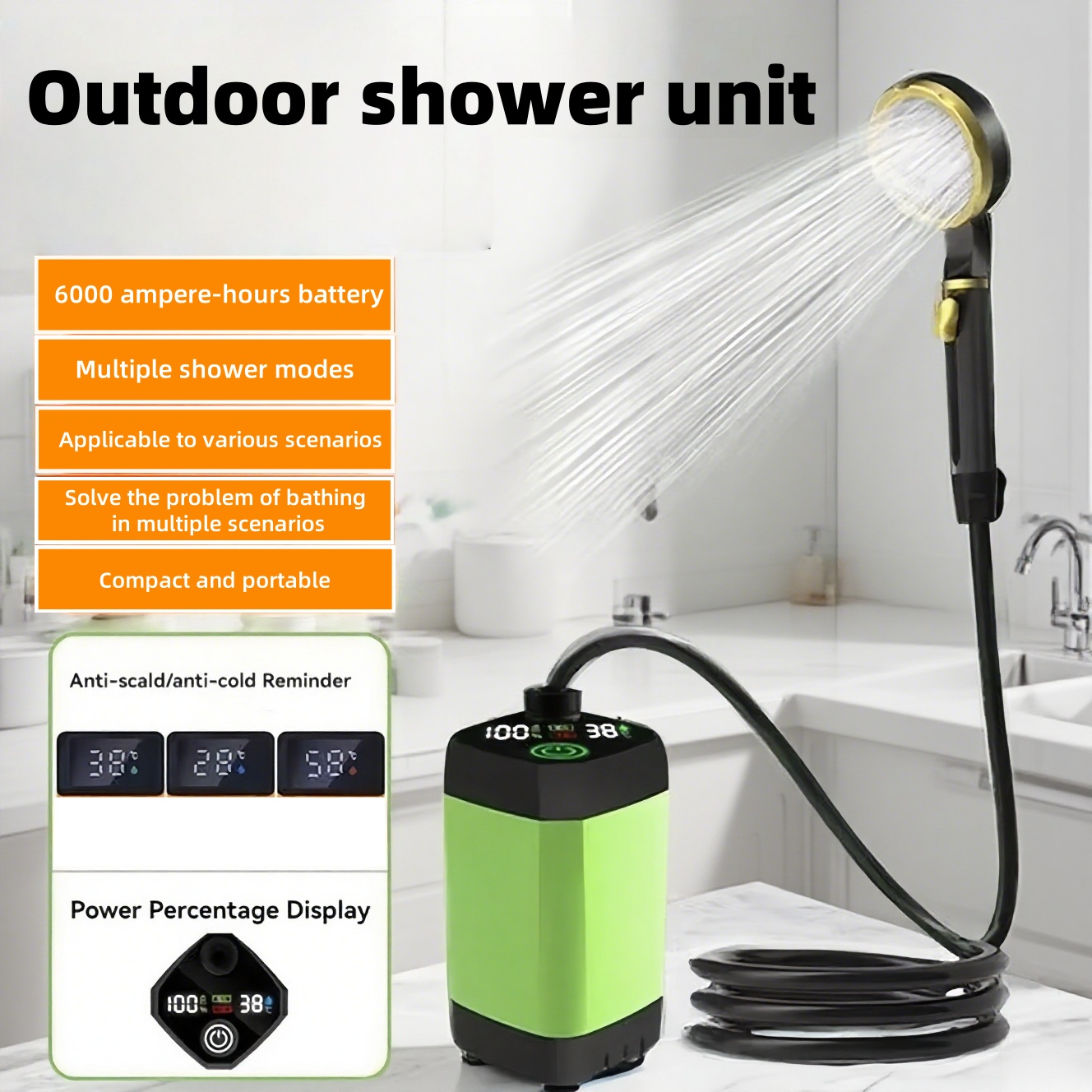Portable Outdoor Electric Show - Portable Camping Shower 评论和价格