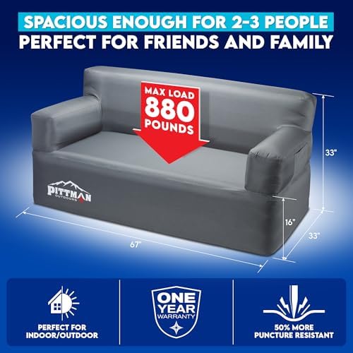 Pittman - Inflatable Couch wit - Outdoor Indoor Camping 评论和价格