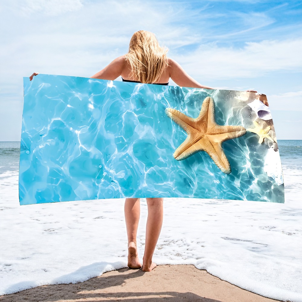 27.5x55inch Blue Ocean Jellyfi - Camp Towel Microfiber 评论和价格