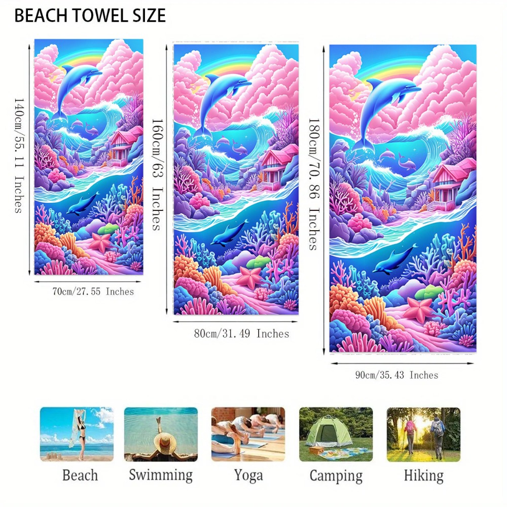 27.5x55inch Blue Ocean Jellyfi - Camp Towel Microfiber 评论和价格