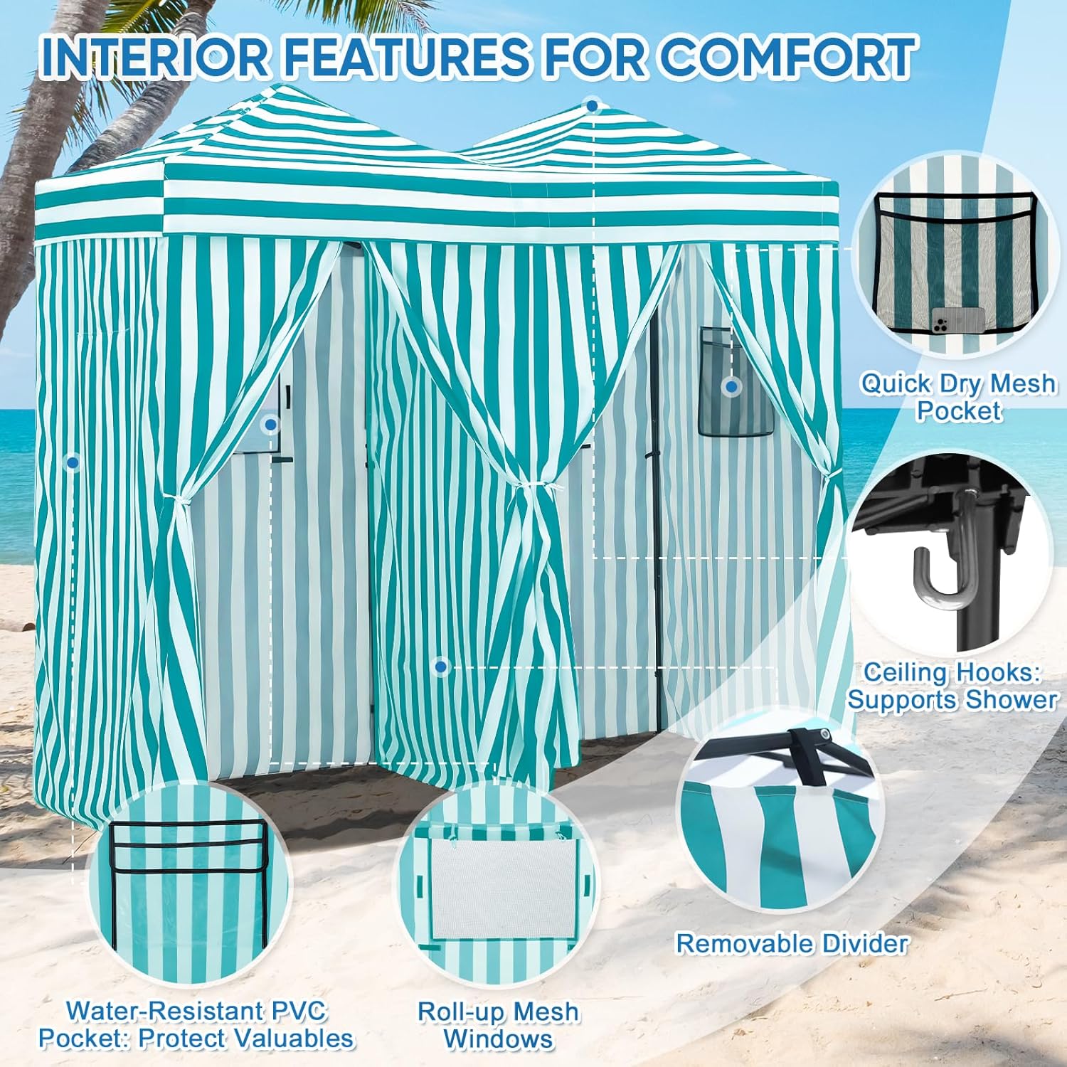 Outdoor Portable 2-Room Pop Ch - Camping Tent 评论和价格