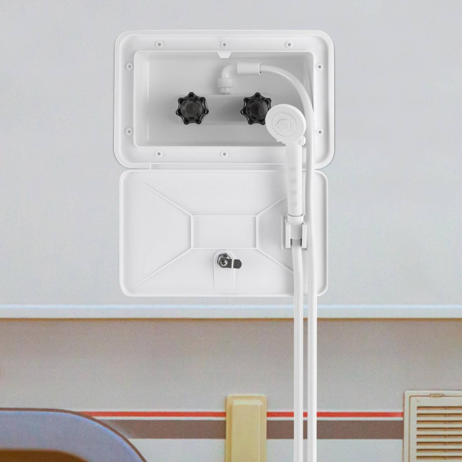 RV Exterior Shower Box Compact - Outdoor Camping Set 评论和价格
