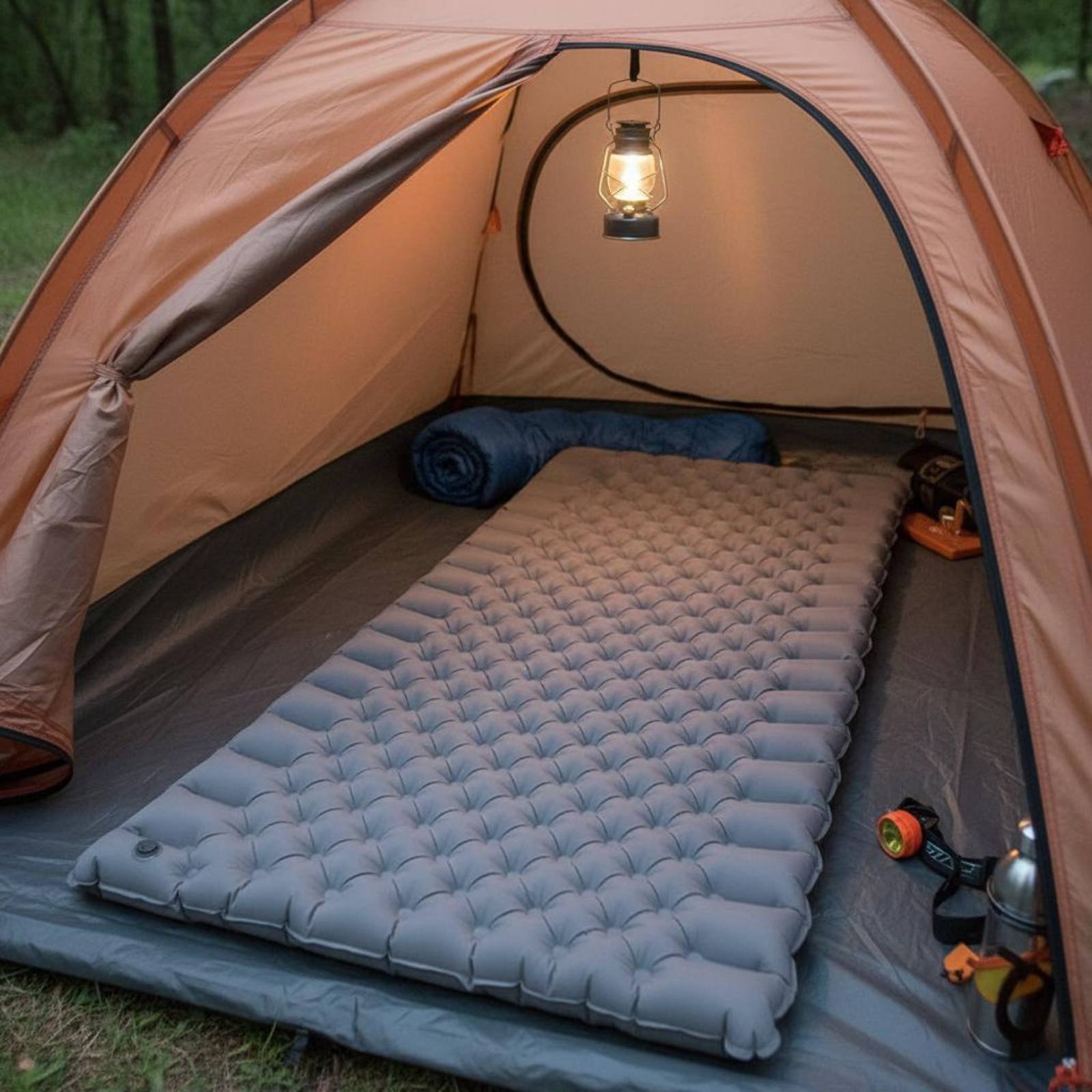 Inflatable Camping Mat Nylon T - Outdoor Camping Carpet 评论和价格