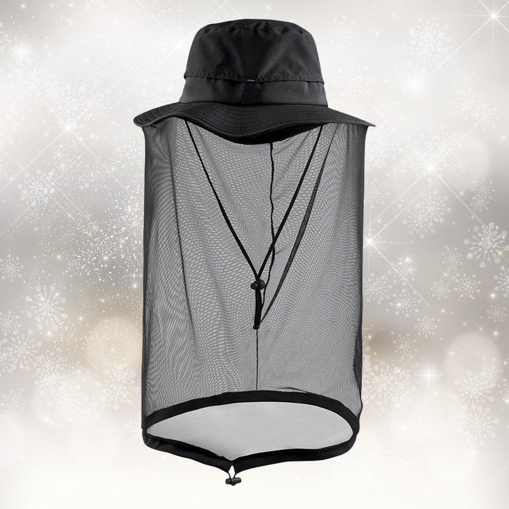 1Pcs -Mosquito Net Hat Black L - Outdoor Camping Mosquito Net 评论和价格