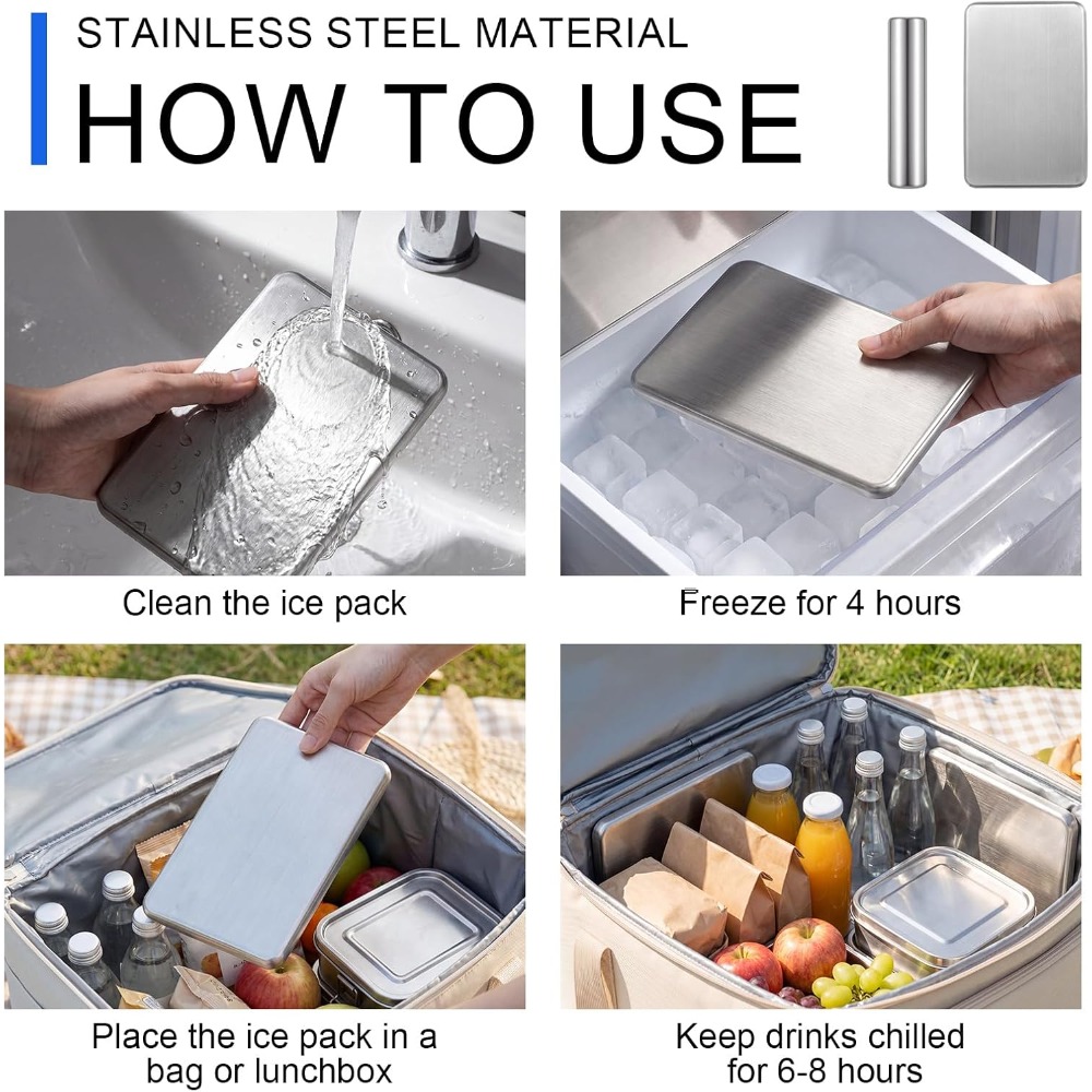 Stainless Steel Ice Pack for C - Outdoor Camping Fridge 评论和价格