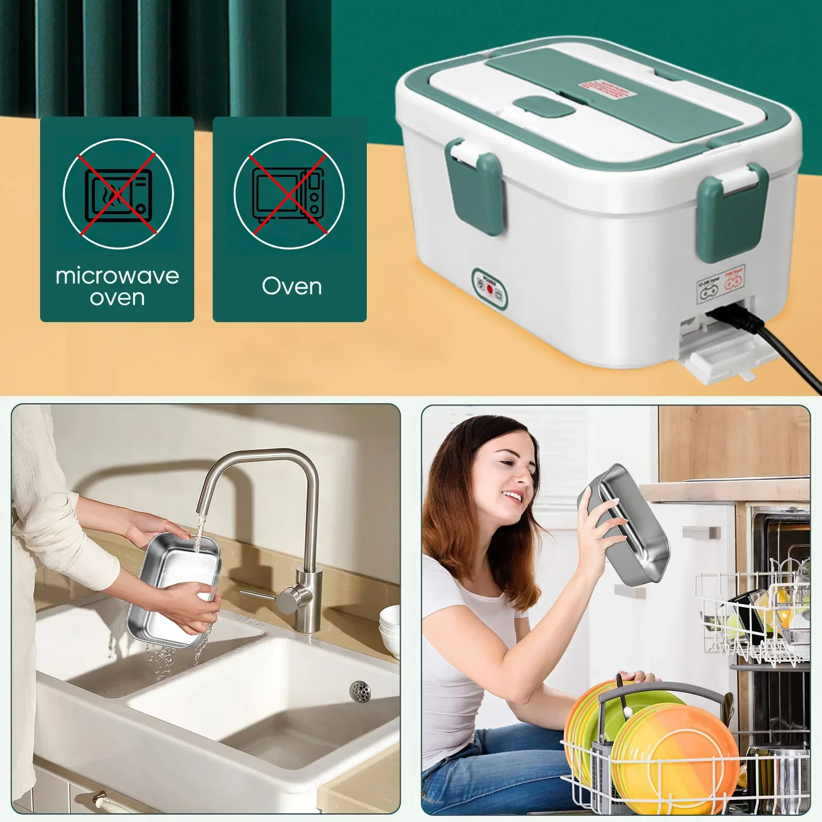 Electric Lunch Box Food Warmer - Outdoor Camping Food 评论和价格