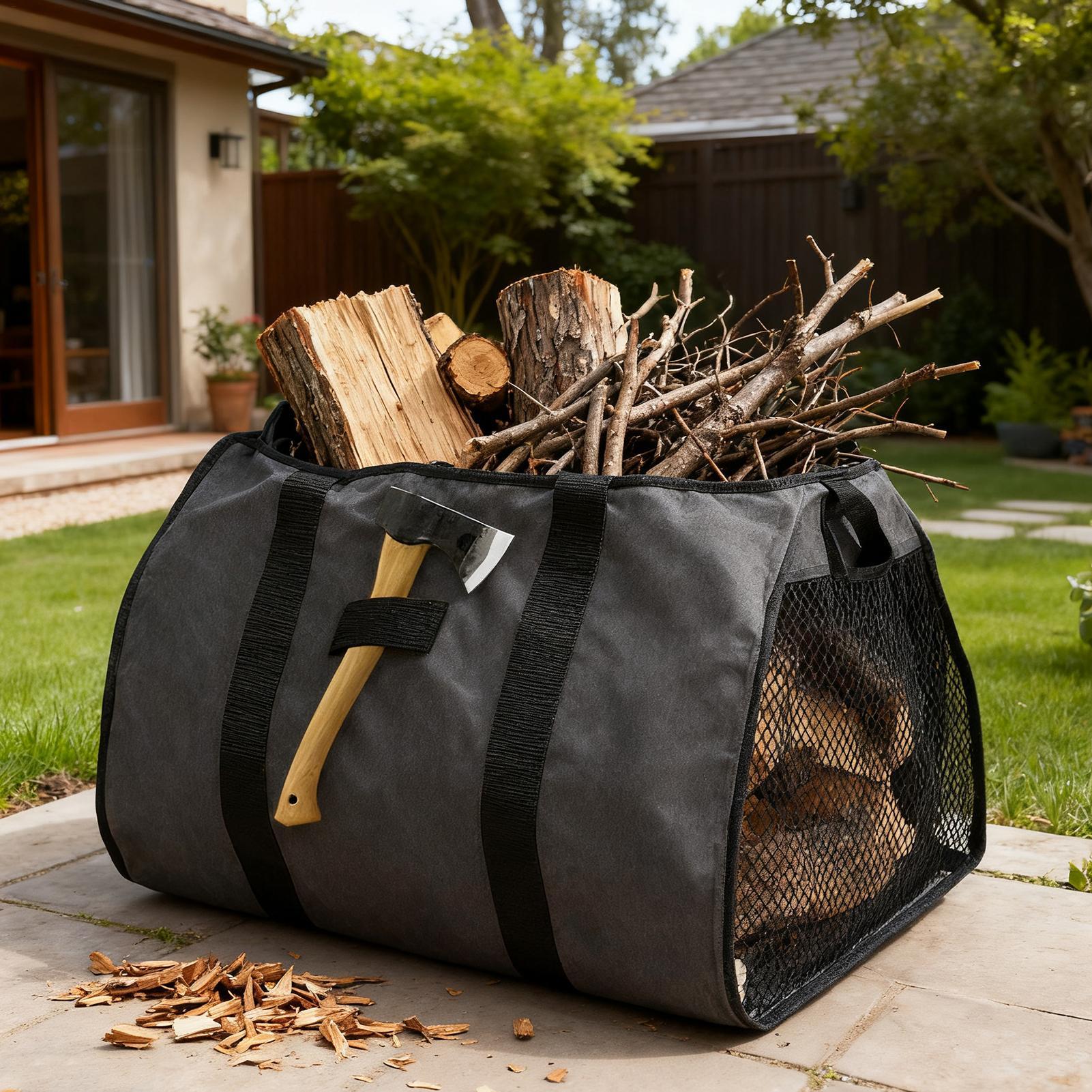 Firewood Carrier Large Portabl - Outdoor Indoor Camping 评论和价格