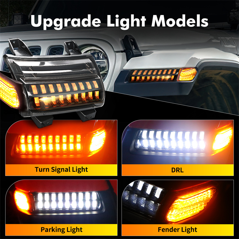 LED Turn Signal Lights DRL wit - Outdoor Camping Jeep 评论和价格