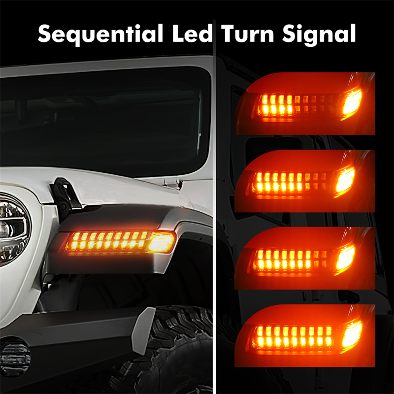 LED Turn Signal Lights DRL wit - Outdoor Camping Jeep 评论和价格