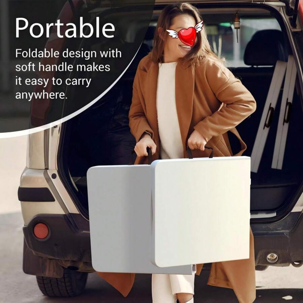 4FT Foldable Table Adjustable  - Outdoor Indoor Camping 评论和价格