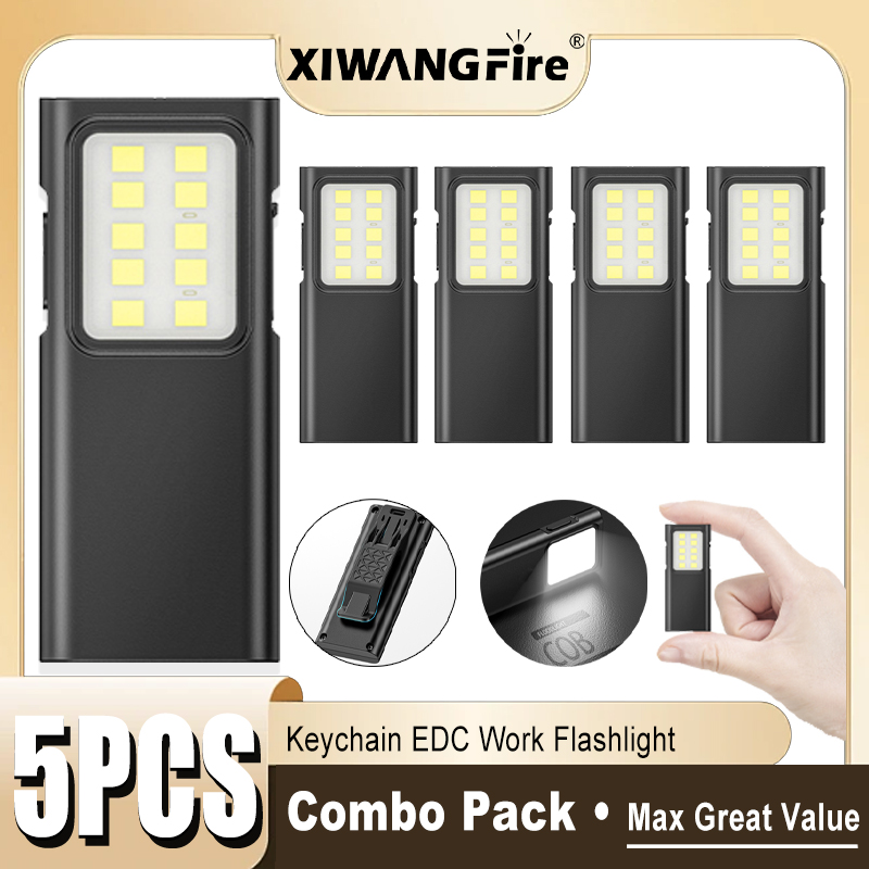 1-5PCS Rechargeable EDC Flashl - Headlamp 评论和价格