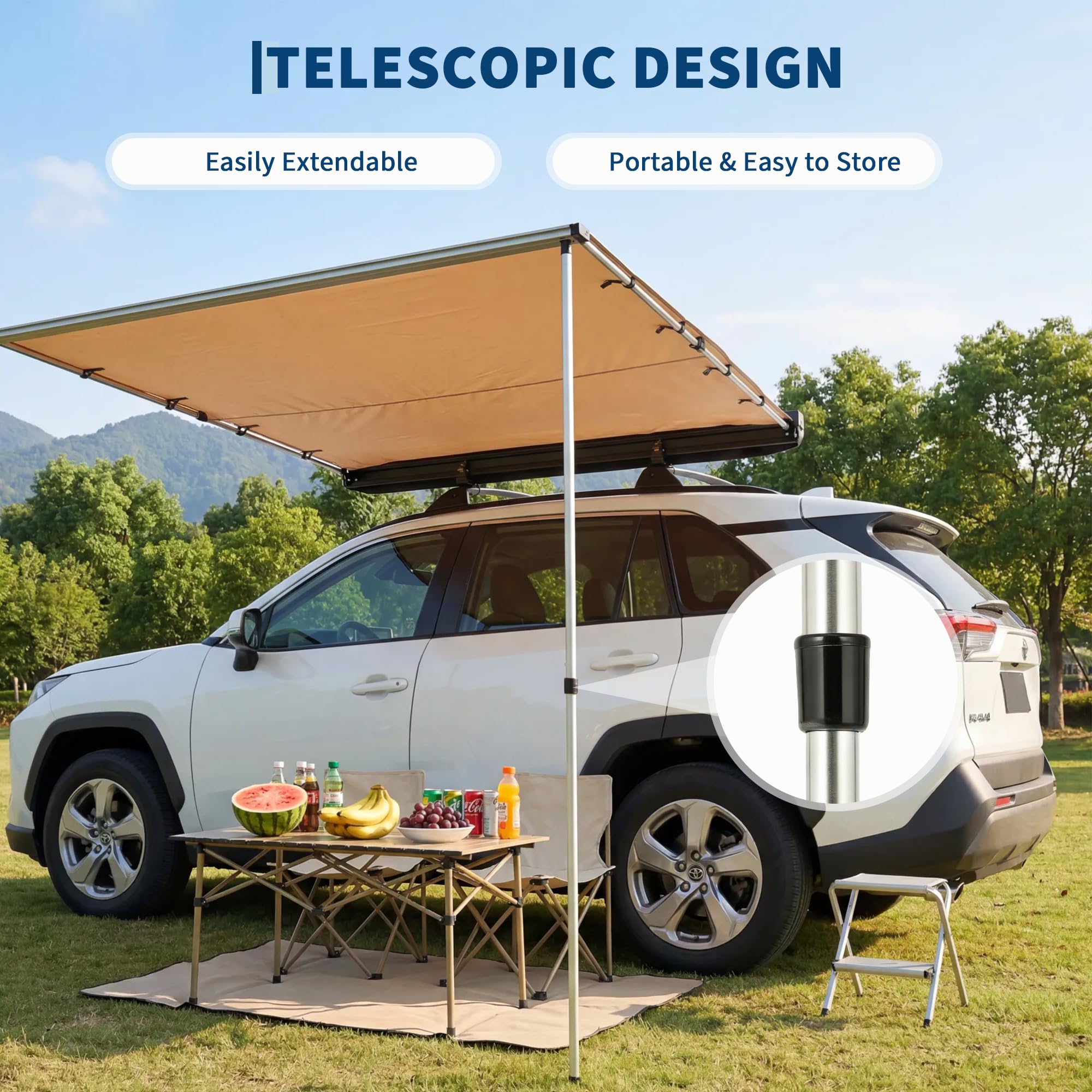 SUV Truck Van Roof Rack Awning - Outdoor Camping Awning 评论和价格