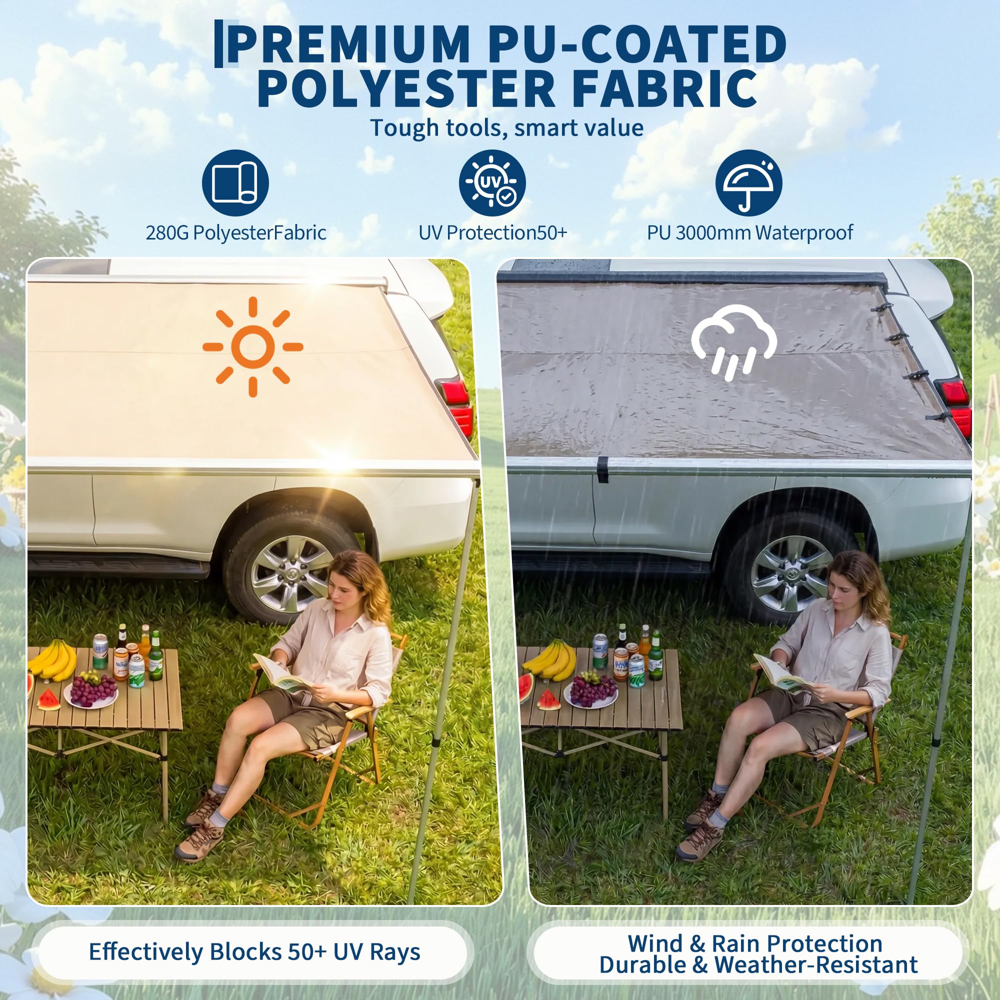 SUV Truck Van Roof Rack Awning - Outdoor Camping Awning 评论和价格